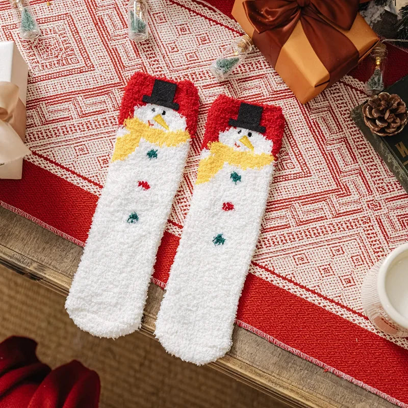 Plush Christmas Sleep Socks