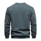 Green Casual Men's Pocket Jumper (Back)