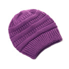 Purple Women's Knitted Beanie Hat