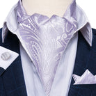 Men's Silk Cravat Set with Cufflinks and Pocket Square