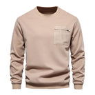 Brown Casual Men's Pocket Jumper